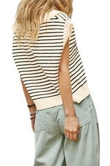 Women's V-Neck Sleeveless Striped Top (Buy 2 Free Shipping)