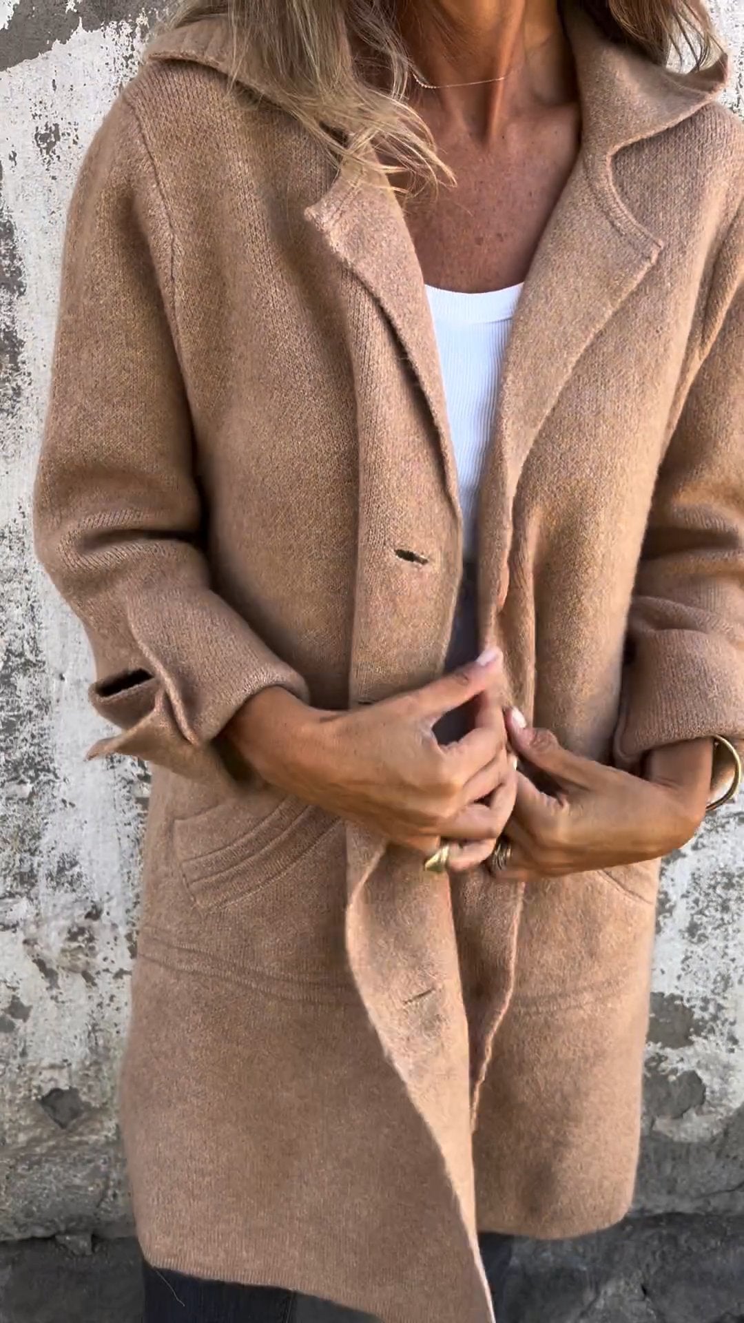 HOT SALE🔥 Casual Lapel Wool Single Breasted Long Coat-(BUY 2 FREE SHIPPING)