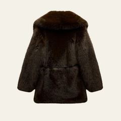 MONACO BELTED FAUX FUR COAT