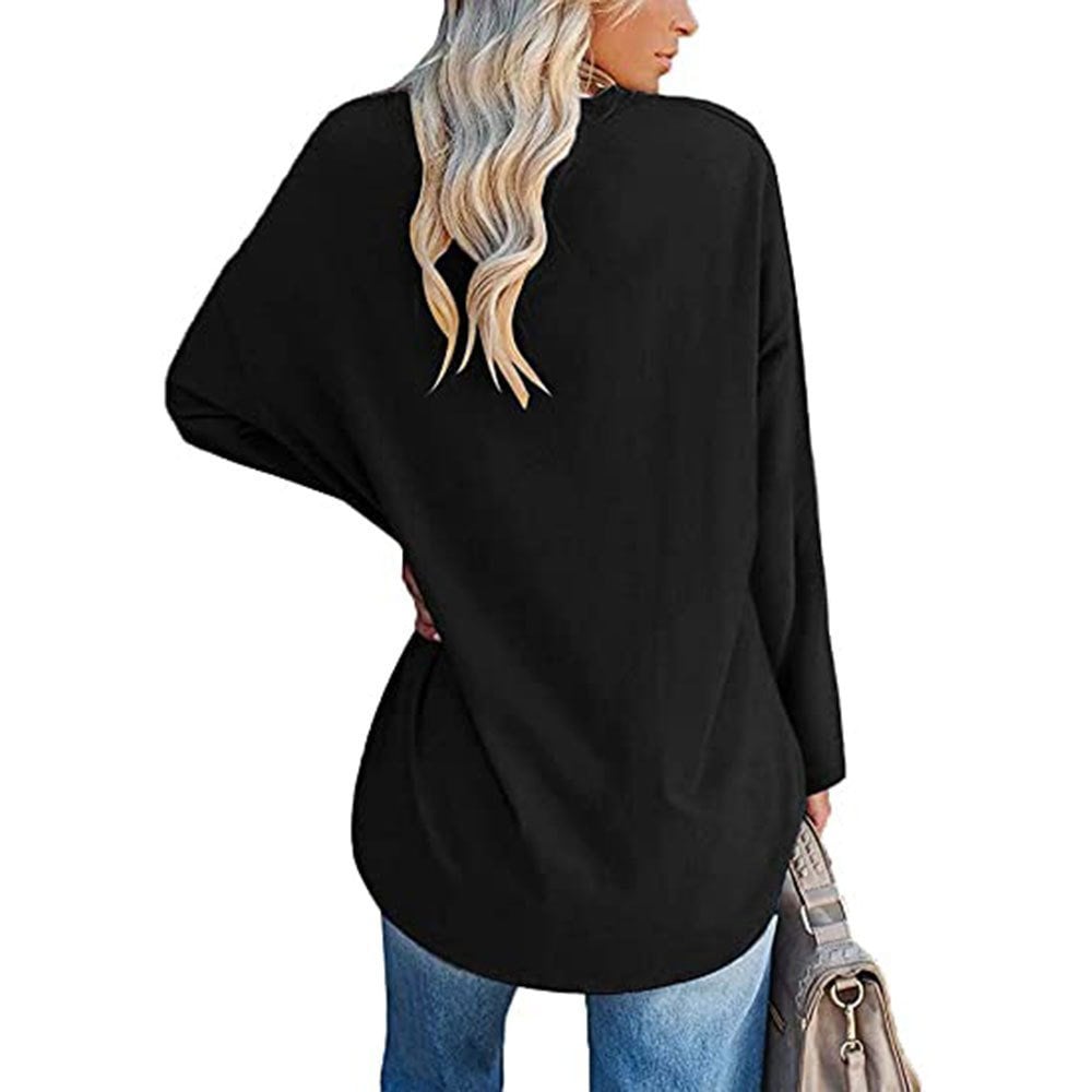 Women's Loose Long Sleeve Fashion V-neck Top (Buy 3 Free Shipping)