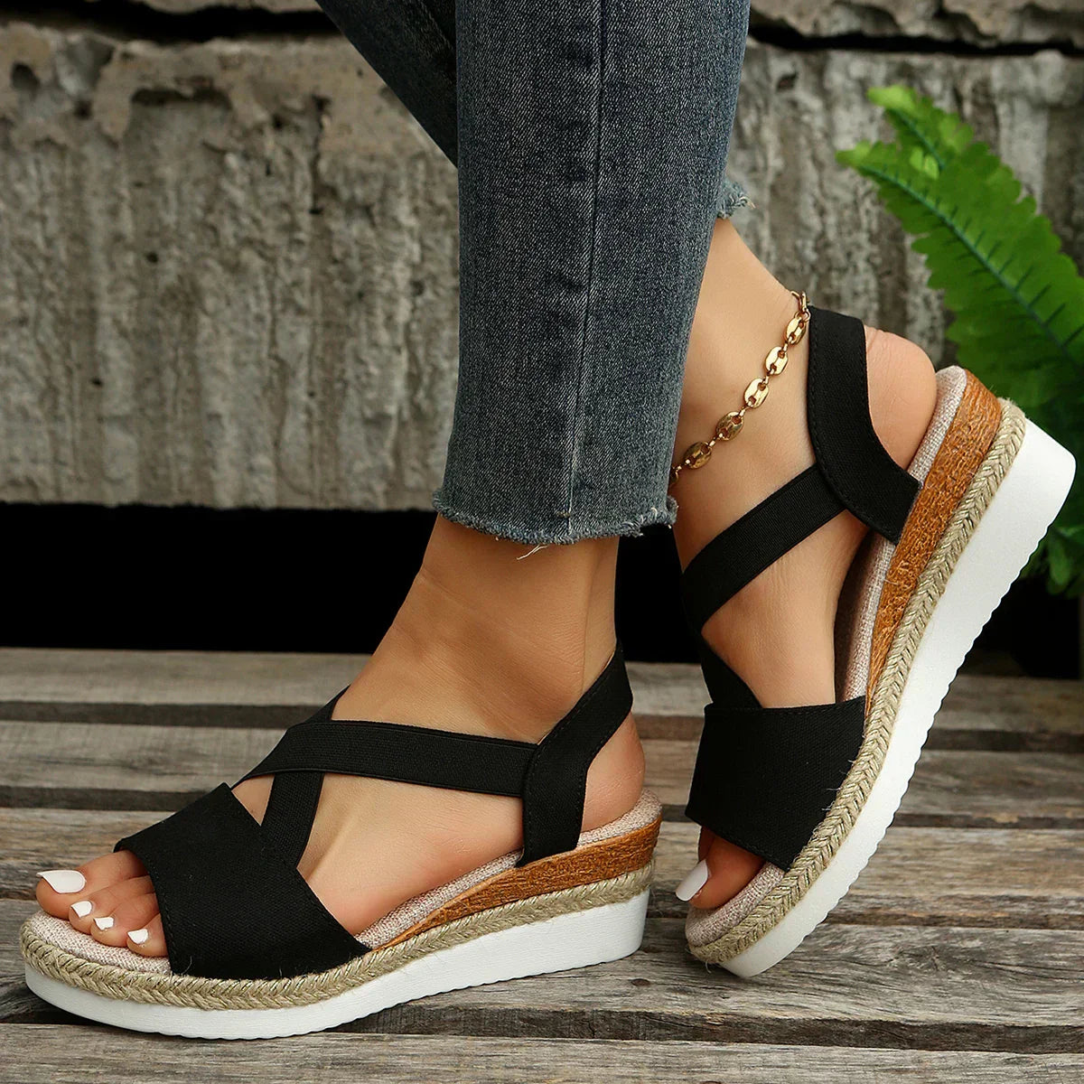 Womens Espadrille Platform Sandals