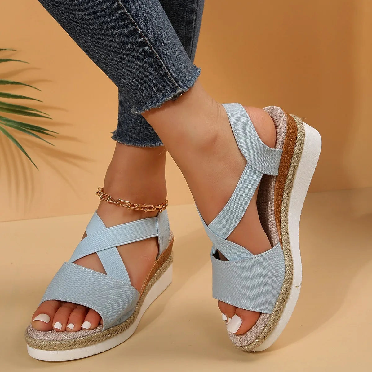 Womens Espadrille Platform Sandals